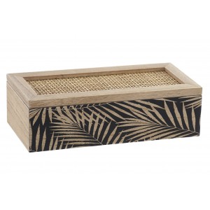 Comercio do Morrazo - Caja infusiones madera y ratán