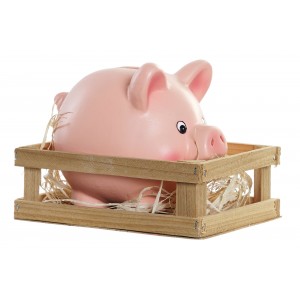Comercio do Morrazo - Hucha cerdito rosa en caja