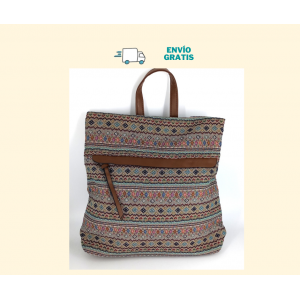 Comercio do Morrazo - Bolsa mochila loneta casual
