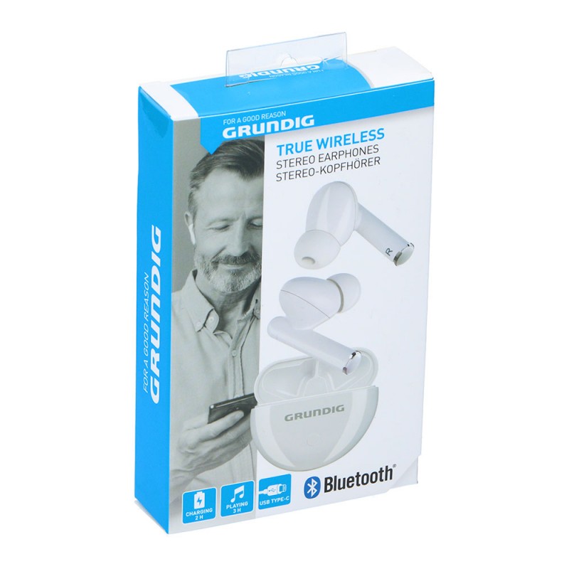 invisible-AURICULARES EARBUDS BLUETOOTH CON ESTUCHE GRUNDIG
