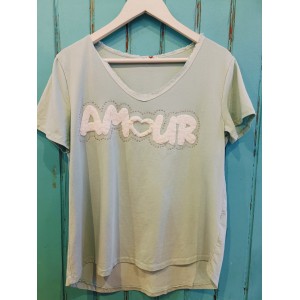 Comercio do Morrazo - Camiseta Amour Turquesa