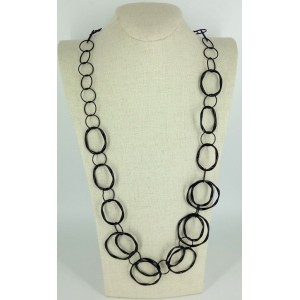 Comercio do Morrazo - Collar largo negro aros....
