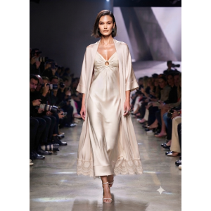Comercio do Morrazo - KAFTAN MARFIL SATINADO