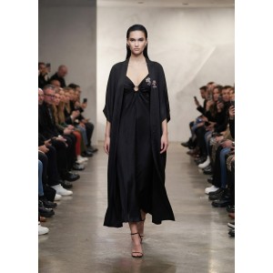 Comercio do Morrazo - KAFTAN NEGRO SATINADO