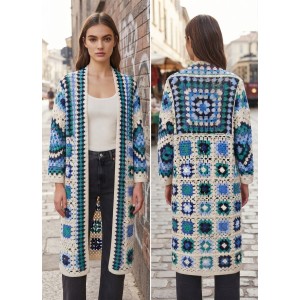 Comercio do Morrazo - CHAQUETA LARGA CROCHET SQUARE