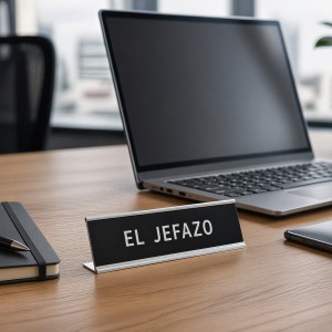 Comercio do Morrazo - Placa de escritorio EL JEFAZO
