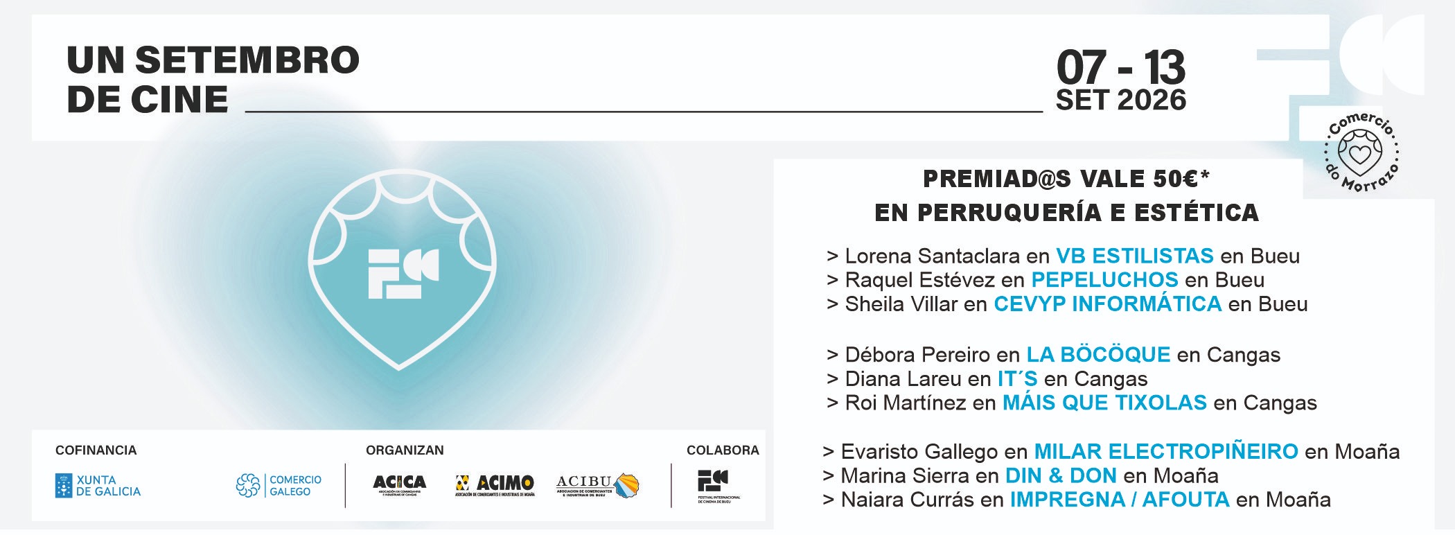 Comercio do Morrazo - GAÑADORES UN SETEMBRO DE CINE Comercio do Morrazo - GAÑADORES UN SETEMBRO DE CINE